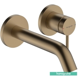 Hansgrohe - Hansgrohe Tecturis S 165 Duvardan Ankastre Lavabo Bataryası, EcoSmart+, Mat Bronz (Sıva Üstü Grubu)