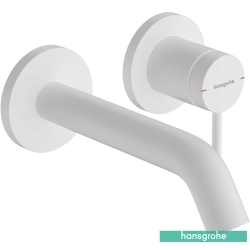 Hansgrohe - Hansgrohe Tecturis S 165 Duvardan Ankastre Lavabo Bataryası, EcoSmart+, Satin Beyaz (Sıva Üstü Grubu)