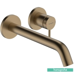 Hansgrohe - Hansgrohe Tecturis S 225 Duvardan Ankastre Lavabo Bataryası, EcoSmart+, Mat Bronz (Sıva Üstü Grubu)