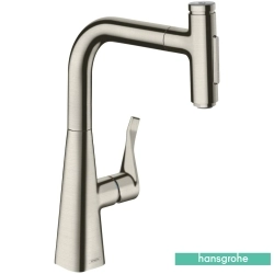 Hansgrohe - Hansgrohe Metris Select M71 Spiralli Eviye Bataryası, 2 Fonksiyonlu, Paslanmaz Çelik