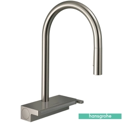 Hansgrohe - Hansgrohe Aquno Select M81 Spiralli Eviye Bataryası, 3 Fonksiyonlu, Paslanmaz Çelik