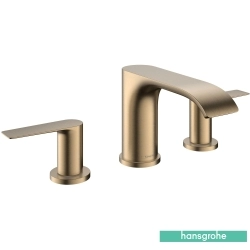 Hansgrohe - Hansgrohe Vivenis 3 Delikli Lavabo Bataryası, Sifon Kumandalı, Mat Bronz
