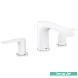 Hansgrohe - Hansgrohe Vivenis 3 Delikli Lavabo Bataryası, Sifon Kumandalı, Satin Beyaz