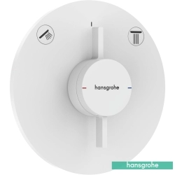 Hansgrohe - Hansgrohe DuoTurn S Ankastre Banyo Bataryası, 2 Yollu, Satin Beyaz (Sıva Üstü Grubu)