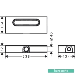 Hansgrohe - Hansgrohe uBox Universal İç Set Linear Duş Kanalı İçin Düz Kurulum Sifon Seti