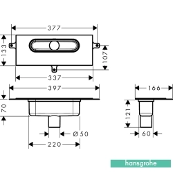 Hansgrohe - Hansgrohe uBox Universal İç Set Linear Duş Kanalı İçin Dikey Kurulum Sifon Seti