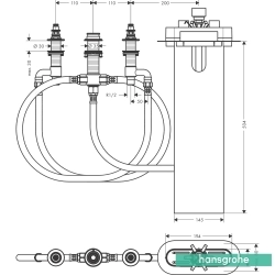 Hansgrohe - Hansgrohe Dört Delikli Küvet Bataryası İçin İç Set