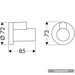 Hansgrohe - Hansgrohe Ara Musluk Kapağı, Satin Beyaz