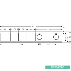Hansgrohe - Hansgrohe RainSelect Ankastre Termostatik Banyo Bataryası, 3 Çıkışlı, Mat Bronz (Sıva Üstü Grubu)