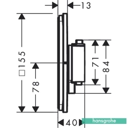Hansgrohe - Hansgrohe ShowerSelect Comfort E Ankastre Termostatik Duş Bataryası, Satin Beyaz