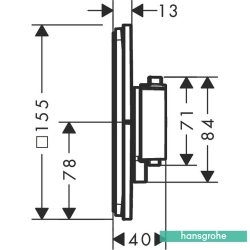 Hansgrohe - Hansgrohe ShowerSelect Comfort E Ankastre Termostatik Banyo Bataryası, 2 Çıkışlı