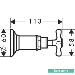 Hansgrohe - Hansgrohe Axor Montreux Ankastre Stop Valf, Parlak Kırmızı Altın (Sıva Üstü Grubu)
