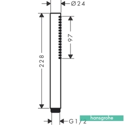 Hansgrohe - Hansgrohe Pulsify S Round Baton El Duşu, Tek Fonksiyonlu, Mat Bronz