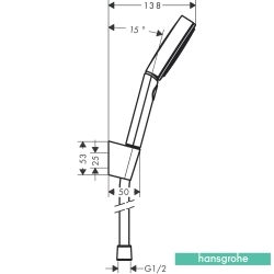 Hansgrohe - Hansgrohe Pulsify Select S 105 El Duşu Takımı, 3 Fonksiyonlu, Satin Beyaz