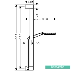 Hansgrohe - Hansgrohe Raindance Alive Select S 65 Sürgülü Duş Seti (3 Akışlı) EcoSmart Özellikli, Satin Siyah