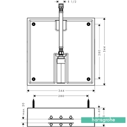 Hansgrohe - Hansgrohe Raindance E 400 1 Jet Tepe Duşu İçin İç Set