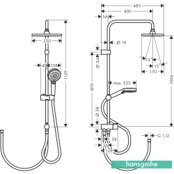 Hansgrohe - Hansgrohe Vernis Shape 230, 1 Jet Reno, Duş Kolonu