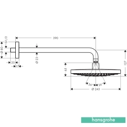 Hansgrohe - Hansgrohe Raindance Select Raindance Select S 240 2jet Tepe Duşu, Beyaz/Krom