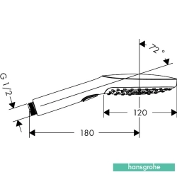 Hansgrohe - Hansgrohe Raindance Select E 120 El Duşu, 3 Fonksiyonlu, Beyaz/Krom