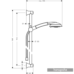 Hansgrohe - Hansgrohe Raindance Classic 100 Air Sürgülü Duş Seti (3 Akışlı)