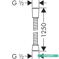 Hansgrohe - Hansgrohe Sensoflex Metal Duş Hortumu, 125 cm