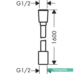 Hansgrohe - Hansgrohe Designflex Duş Hortumu, 160 cm, Mat Nikel