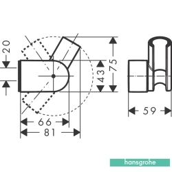 Hansgrohe - Hansgrohe Porter Vario Hareketli El Duşu Askısı