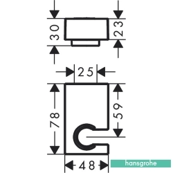 Hansgrohe - Hansgrohe Porter E Duş Askısı, Satin Siyah