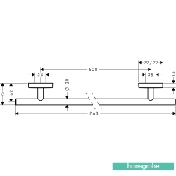 Hansgrohe - Hansgrohe PuraVida Uzun Havluluk, 60 cm