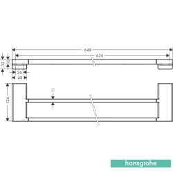 Hansgrohe - Hansgrohe AddStoris İkili Havluluk, Mat Bronz