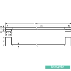 Hansgrohe - Hansgrohe AddStoris Havluluk, Parlak Altın