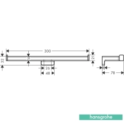 Hansgrohe - Hansgrohe AddStoris Q İkili Tuvalet Kağıtlığı, Satin Beyaz