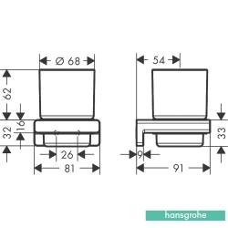 Hansgrohe - Hansgrohe AddStoris Diş Fırçalığı, Mat Bronz