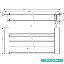 Hansgrohe - Hansgrohe AddStoris Havlu Rafı, Satin Beyaz