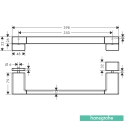 Hansgrohe - Hansgrohe AddStoris Q Havluluk, Satin Beyaz