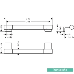 Hansgrohe - Hansgrohe AddStoris S Tutunma Barı, Satin Beyaz