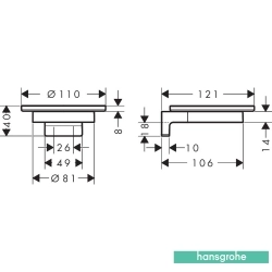 Hansgrohe - Hansgrohe AddStoris S Sabunluk, Mat Bronz