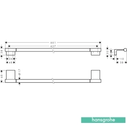 Hansgrohe - Hansgrohe AddStoris S Uzun Havluluk, Mat Bronz