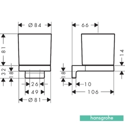 Hansgrohe - Hansgrohe AddStoris S Diş Fırçalığı