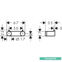 Hansgrohe - Hansgrohe AddStoris S İkili Askı