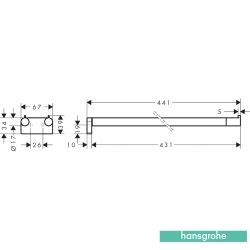 Hansgrohe - Hansgrohe AddStoris S İkili Havluluk, Mat Siyah Krom