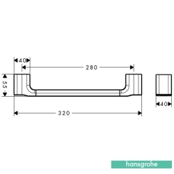 Hansgrohe - Hansgrohe Axor Urquiola Banyo Tutunma Barı, 32 cm