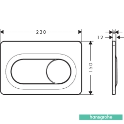 Hansgrohe - Hansgrohe iFrame Original S Kumanda Paneli, Satin Siyah