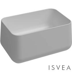 Isvea - Isvea Allegro Tezgah Üstü Monoblok Lavabo, 60 cm, Mat Beyaz