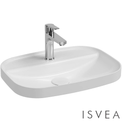 Isvea - Isvea Infinity Inset Tezgah Üstü Lavabo, 55 cm, Beyaz