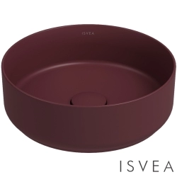 Isvea - Isvea Infinity Yuvarlak Çanak Lavabo, 36 cm, Rustik Bordo