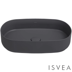 Isvea - Isvea Infinity Oval Çanak Lavabo, 55 cm, Antrasit