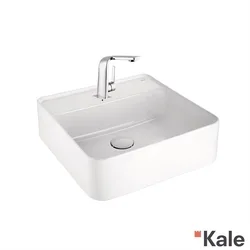 Kale - Kale Smartedge Kare Çanak Lavabo, 45 cm, Mat Beyaz