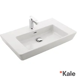 Kale - Kale Nordic Etajerli Lavabo, 80 cm, (Tek Armatür Delikli)