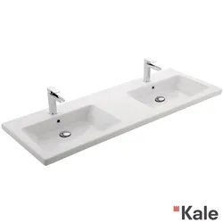 Kale - Kale Eternal Çift Hazneli, Etajerli Lavabo, 140 cm